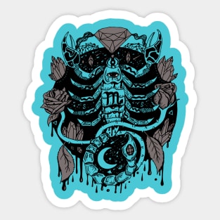 Blue Grey Mystic Scorpio Zodiac Sticker
